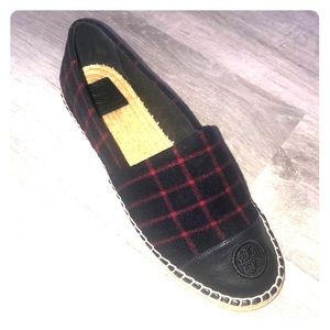 Tory Burch Checked Wool Espadrille